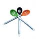 silicone slotted spoon with s/s handle
